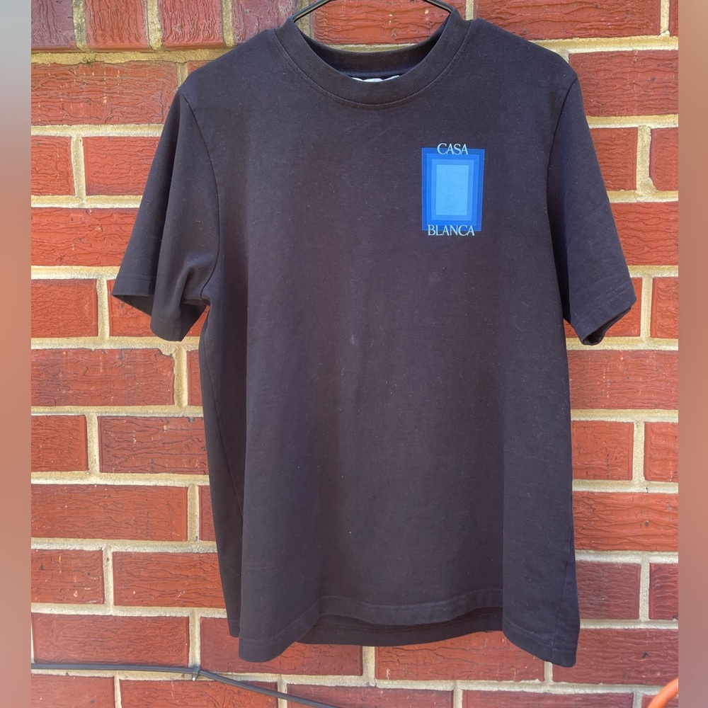 Black Short Sleeve Tee with Classic Crew Neck
100% Authentic FromCasablanca Site